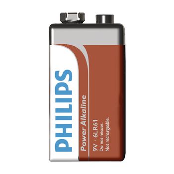 6LR61P1B/10 Philips power alkaline battery 9v 1-blister Product foto