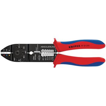 97 21 215 Crimping pliers for insulated terminals and plug connectors 290 g 0.5...2.5 mm²