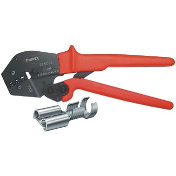 97 52 05 SB Crimping pliers uninsulated, open plug connectors, 4.8 + 6.3 mm 0.5...6 mm²