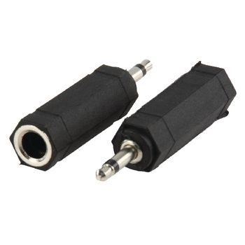 AC-004 Mono-audio-adapter 3.5 mm male - 6.35 mm female zwart
