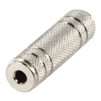 AC-047 Stereo-audio-adapter 3.5 mm female - 3.5 mm female zilver