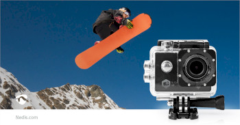 ACAM41BK Action cam | enkel scherm | 4k@30fps | 16 mpixel | waterbestendig tot: 30.0 m | 90 min | wi-fi | app Product foto