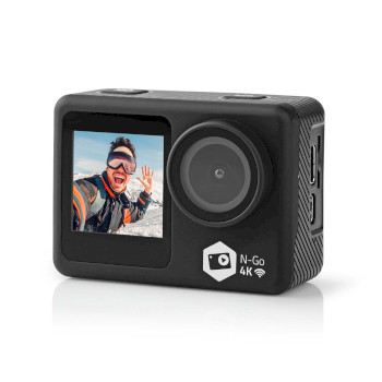 ACAM51BK Action cam | dubbel scherm | 4k@30fps | 16 mpixel | waterbestendig tot: 30.0 m | 90 min | wi-fi | ap Product foto