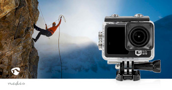 ACAM51BK Action cam | dubbel scherm | 4k@30fps | 16 mpixel | waterbestendig tot: 30.0 m | 90 min | wi-fi | ap Product foto