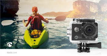 ACAM61BK Action cam | enkel scherm | 4k@60fps | 16 mpixel | waterbestendig tot: 30.0 m | 90 min | wi-fi | app Product foto