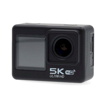 ACAM71BK Action cam | dubbel scherm | 5k@30fps | 16 mpixel | waterbestendig tot: 30.0 m | 80 min | wi-fi | ap Product foto