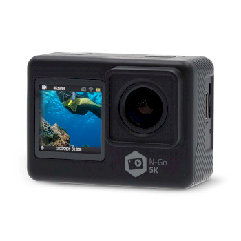 ACAM71BK Action cam | dubbel scherm | 5k@30fps | 16 mpixel | waterbestendig tot: 30.00 m | 80 min | wi-fi | a Product foto