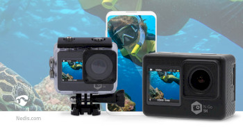 ACAM71BK Action cam | dubbel scherm | 5k@30fps | 16 mpixel | waterbestendig tot: 30.00 m | 80 min | wi-fi | a Product foto