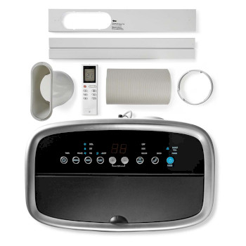 ACMB1WT14 Mobiele airconditioner | 14000 btu | 120 m³ | 3 snelheden | afstandsbediening | uitschakeltimer Inhoud verpakking foto