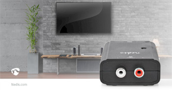 ACON2508BK Digitale audioconverter | 1-weg | input: 2x rca female | output: 1x s/pdif (rca) female / 1x toslink Product foto