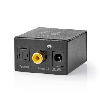 ACON2510BK Digitale audioconverter | 1-weg | input: 1x digital rca / 1x toslink | output: 1x (2x rca) / 1x 3,5  Product foto