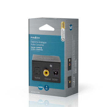 ACON2510BK Digitale audioconverter | 1-weg | input: 1x digital rca / 1x toslink | output: 1x (2x rca) / 1x 3,5  Verpakking foto