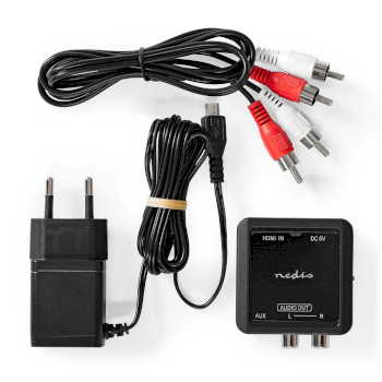ACON3415AT Digitale audioconverter | 1-weg | input: hdmi™ input | output: 2x (2x rca female) / 3.5 mm | a Inhoud verpakking foto
