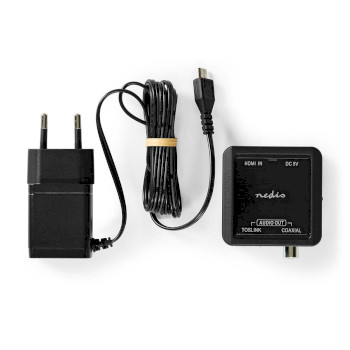 ACON3425AT Digitale audioconverter | 1-weg | input: dc power / hdmi™ input | output: 1x coax audio / 1x t Inhoud verpakking foto