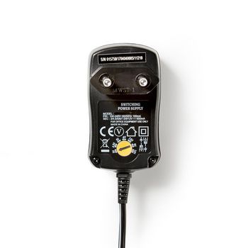 ACPA006 Universele ac-stroomadapter | 7.2 w | 3 - 12 v dc | 1.80 m | 1.0 a | 6 plug(s) | zwart Product foto