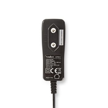 ACPA011 Universele ac-stroomadapter | type c (cee 7/16 | 12.5 w | 5 vdc | uitgangsplug type: 0,7 x 2,35 mm / Product foto