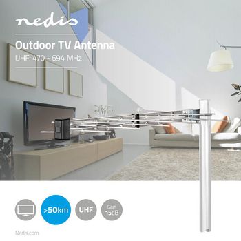 ANOR1010ME Buitenantenne | uhf | ontvangstbereik: ≥50 km | lte700 | versterking: 12 db | 75 ohm | antenne Product foto