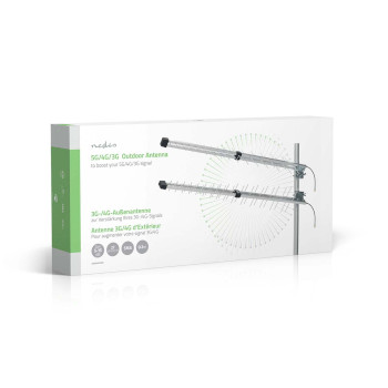 ANOR4G30ME 5g / 4g / 3g antenne | 5g | buiten | 698 - 3800 mhz | versterking: 15 db | 0.30 m | zilver Verpakking foto