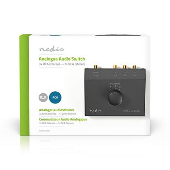 ASWI2403BK Analoge audio-switch | 3 poort(en) | input: 3x (2x rca female) | output: 1x (2x rca female) | manuee Verpakking foto