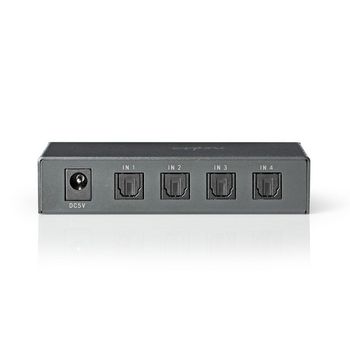 ASWI2504AT Digitale audio-switch | 4-wegs | input: 4x toslink | output: 1x toslink | afstandsbediening / manuee Product foto