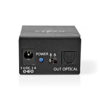 ASWI2512BK Digitale audio-switch | 2-wegs | input: dc power / 2x toslink | output: toslink female | manueel / s Product foto