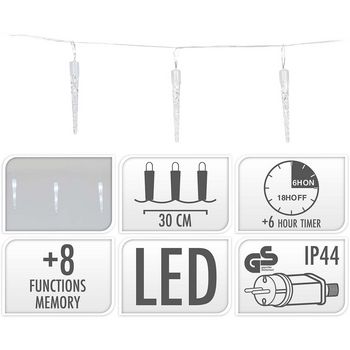 AX8103060 Icicle lighting | 40 led | 6 meter lighting | white