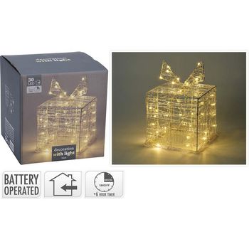 AX8106550 Gift box | acrylic | 15 cm | 30 led | warm white