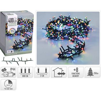 AX8510400 Micro cluster christmas lights | 400 led | 8 meter | multi colour