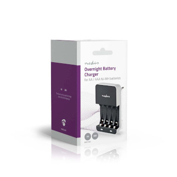 BACH05 Nimh-batterijlader aa / aaa | 1.2 v dc | druppelladen | type c (cee 7/16) | batterijtype: aa / aaa | Verpakking foto