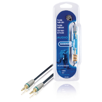 BAL3301 Stereo audiokabel 3.5 mm male - 3.5 mm male 1.00 m blauw