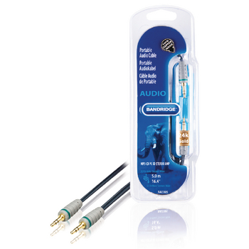 BAL3305 Stereo audiokabel 3.5 mm male - 3.5 mm male 5.00 m blauw