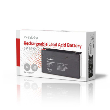 BALA12006V Oplaadbare loodaccu | lead-acid | oplaadbaar | 6 v | 1200 mah Verpakking foto