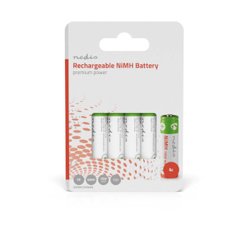 BANM13HR64B Oplaadbare nimh-batterij aa | 1.2 v dc | 1300 mah | 4-blister