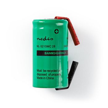 BANM242400SC1 Oplaadbare nimh-batterij | 1.2 v dc | oplaadbaar | 2400 mah | voorgeladen | 1-polybag | n/a | soldee