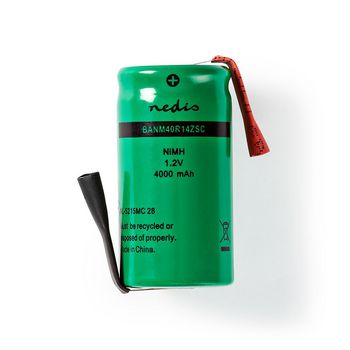BANM40R14ZSC Oplaadbare nimh-batterij | 1.2 v dc | oplaadbaar | 4000 mah | voorgeladen | 1-polybag | n/a | soldee