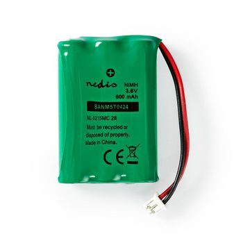 BANM5T0424 Oplaadbare nimh-batterij | 3.6 v dc | oplaadbaar | 600 mah | voorgeladen | 1-polybag | n/a | 2-draad
