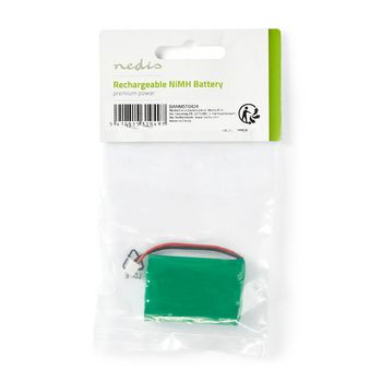 BANM5T0424 Oplaadbare nimh-batterij | 3.6 v dc | oplaadbaar | 600 mah | voorgeladen | 1-polybag | n/a | 2-draad Verpakking foto