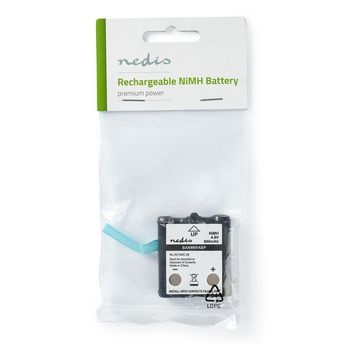 BANM6FABP Oplaadbare nimh-batterij | 4.8 v dc | oplaadbaar | 600 mah | voorgeladen | 1-polybag | n/a | klikcon  foto