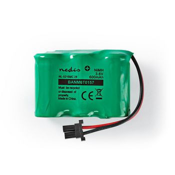 BANM6T0157 Oplaadbare nimh-batterij | 3.6 v dc | oplaadbaar | 600 mah | voorgeladen | 1-polybag | n/a | 2-draad