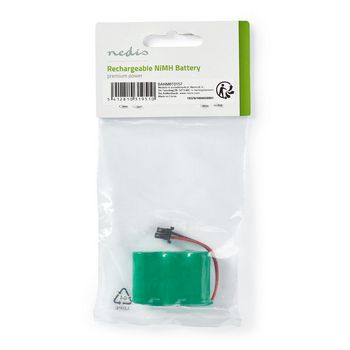 BANM6T0157 Oplaadbare nimh-batterij | 3.6 v dc | oplaadbaar | 600 mah | voorgeladen | 1-polybag | n/a | 2-draad Verpakking foto