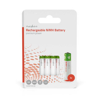 BANM7HR034B Oplaadbare nimh-batterij aaa | 1.2 v dc | 700 mah | voorgeladen | 4-pak