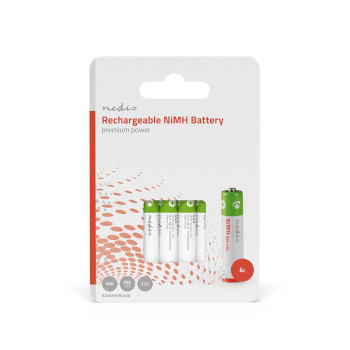 BANM9HR034B Oplaadbare nimh-batterij aaa | 1.2 v dc | 950 mah | voorgeladen | 4-blister