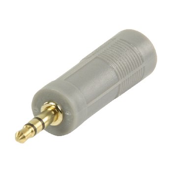 BAP446 Stereo-audio-adapter 3.5 mm male - 6.35 mm female grijs Product foto