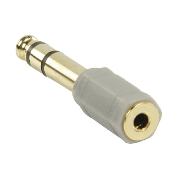 BAP664 Stereo-audio-adapter 6.35 mm male - 3.5 mm female grijs Product foto
