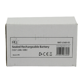 BAT-LEAD-02 Oplaadbare loodzuur accu 12 v 1300 mah 97 mm x 43 mm x 52 mm Verpakking foto