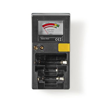 BATE110 Batterijtester | 9v - aa - aaa - button cell - c - d | zwart Product foto