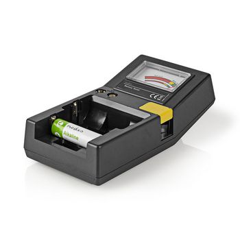 BATE110 Batterijtester | 9v - aa - aaa - button cell - c - d | zwart Product foto