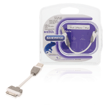 BBM39100W01 Data en oplaadkabel apple dock 30-pins - usb a male 0.10 m wit