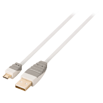 BBM60410W30 Usb 2.0 kabel usb a male - micro-b male rond 3.00 m wit Product foto
