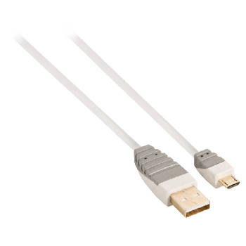 BBM60410W30 Usb 2.0 kabel usb a male - micro-b male rond 3.00 m wit Product foto